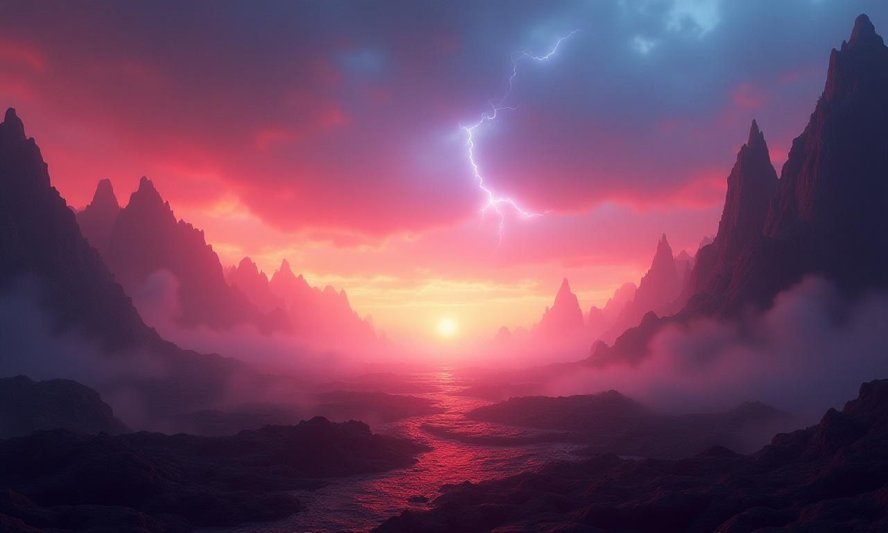 Epic game scene backdrop